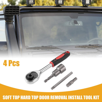 Soft Top Hard Top Door Removal Tool Kit for Jeep Wrangler JL JK (2007-2022)