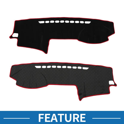 Dashboard Cover Mat for Toyota Land Cruiser Prado (2003-2009) Black Red