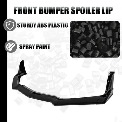 Front Bumper Lip Spoiler Body Kit Gloss Black for 2020-2024 Corvette C8 7 x PCS
