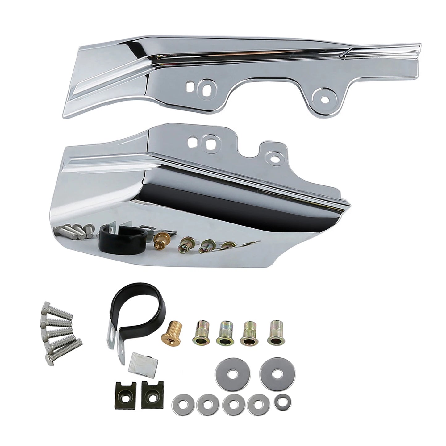 Mid-Frame Air Deflectors Chrome for Harley Electra Glide King (2001-2008)