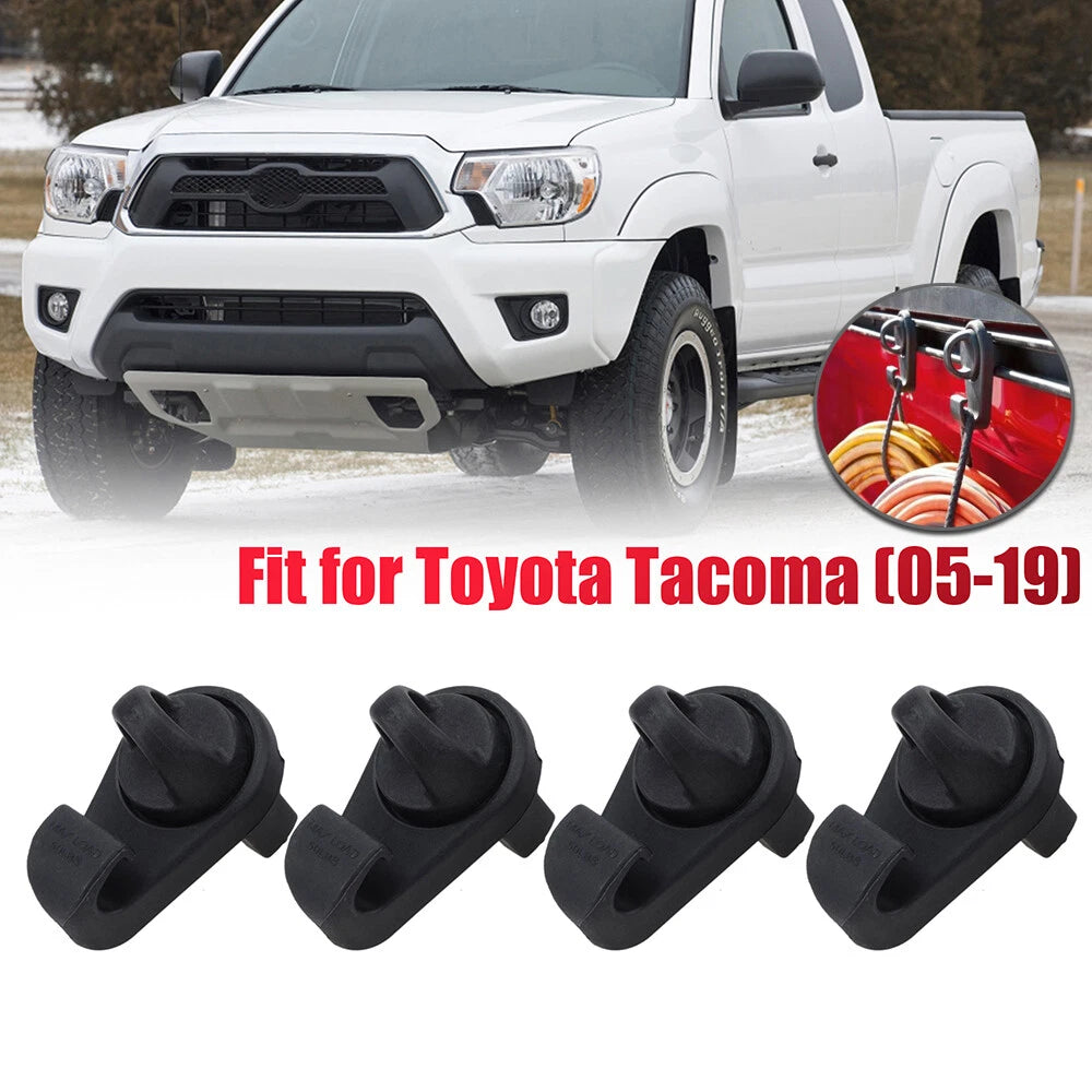 4 x Truck Bed Tie Down Hooks for 2005-2023 Toyota Tacoma (2005-2023)