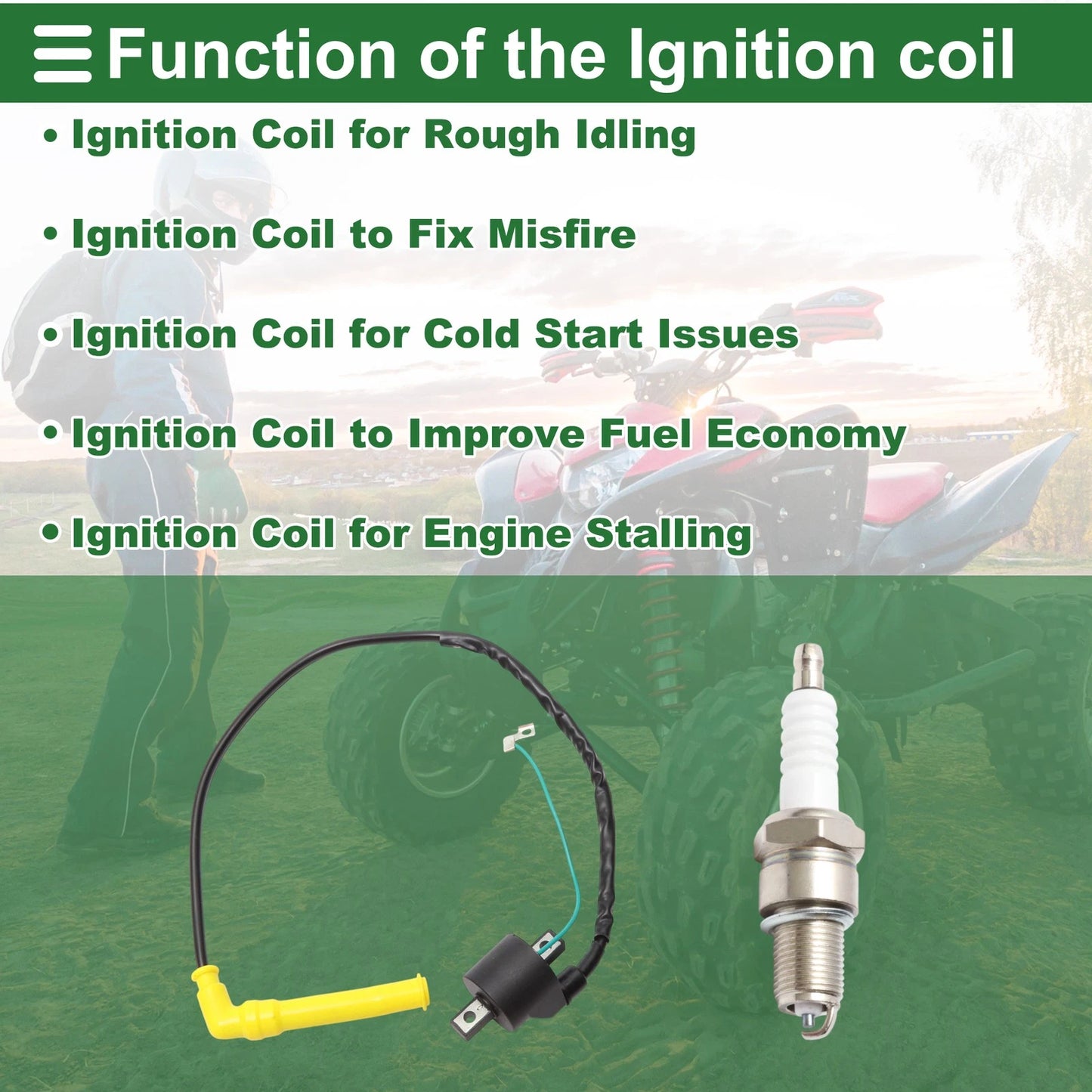 Ignition Coil for Honda Rincon 650 TRX650FA 4x4 (2003-2005) 1 x Set