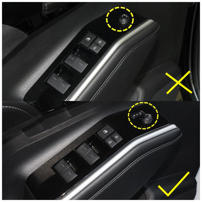 Carbon Fiber Window Lift Panel Cover Trim for Toyota Highlander 2020-2023 4x