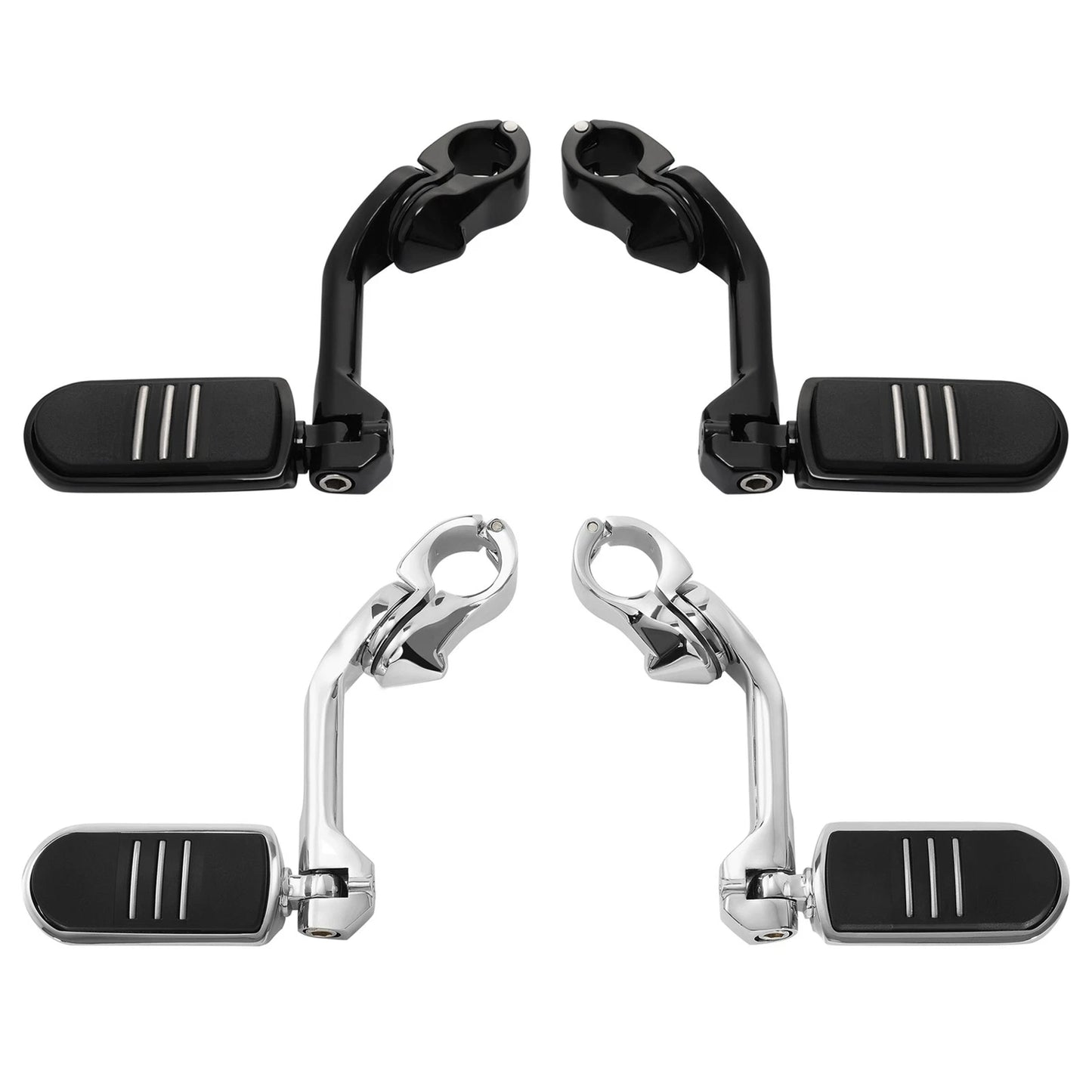 1 1/4" Pegstreamliner Long Angled Highway Engine Guard Footpeg Mount for Harley