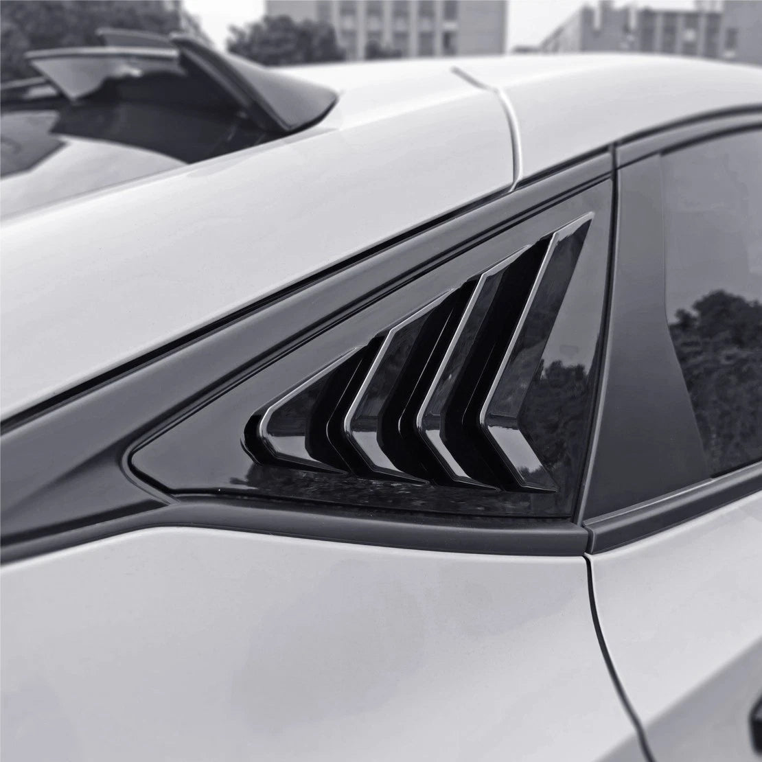 2 x Rear Side Window Louvers for Honda Civic Hatchback (2022-2023)