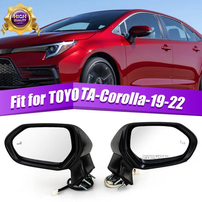 2 x Outside Rear View Mirrors w/Turn Signal for Toyota Corolla (2019-2022)
