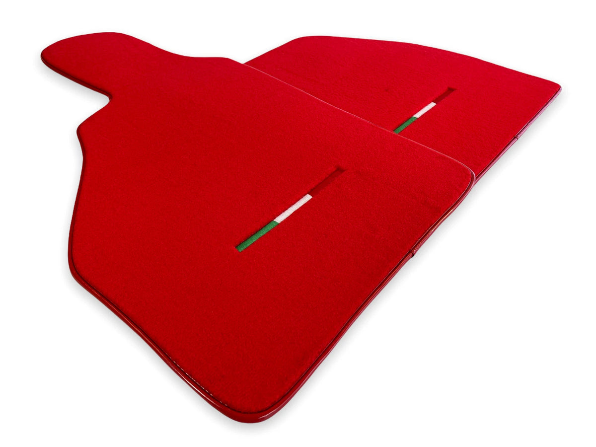Floor Mats for Ferrari F8 Spider Red Tailored Carpets Set with Emblem