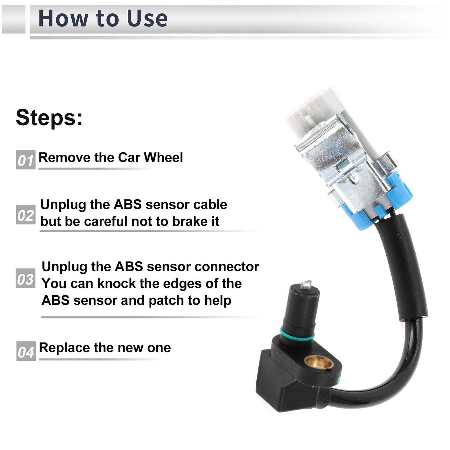ABS Wheel Speed Sensor 2x for Chevrolet Equinox (2005-2006)