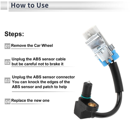 ABS Wheel Speed Sensor 2x for Chevrolet Equinox (2005-2006)