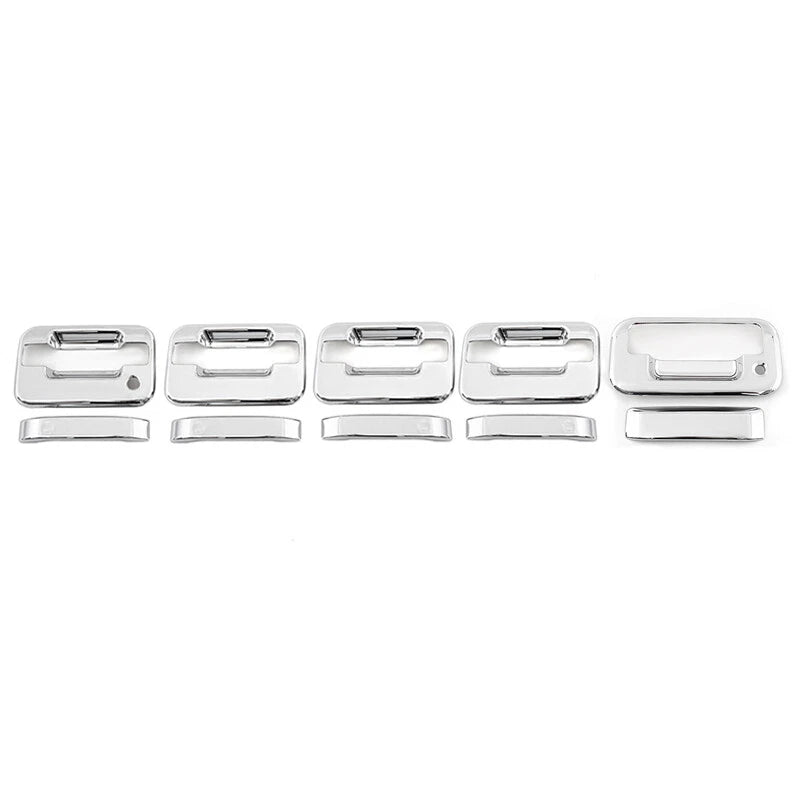 Chrome Tailgate Handle Covers for 2004-2014 Ford F150 4 Door (With Key Pad)