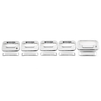 Chrome Tailgate Handle Covers for 2004-2014 Ford F150 4 Door (With Key Pad)