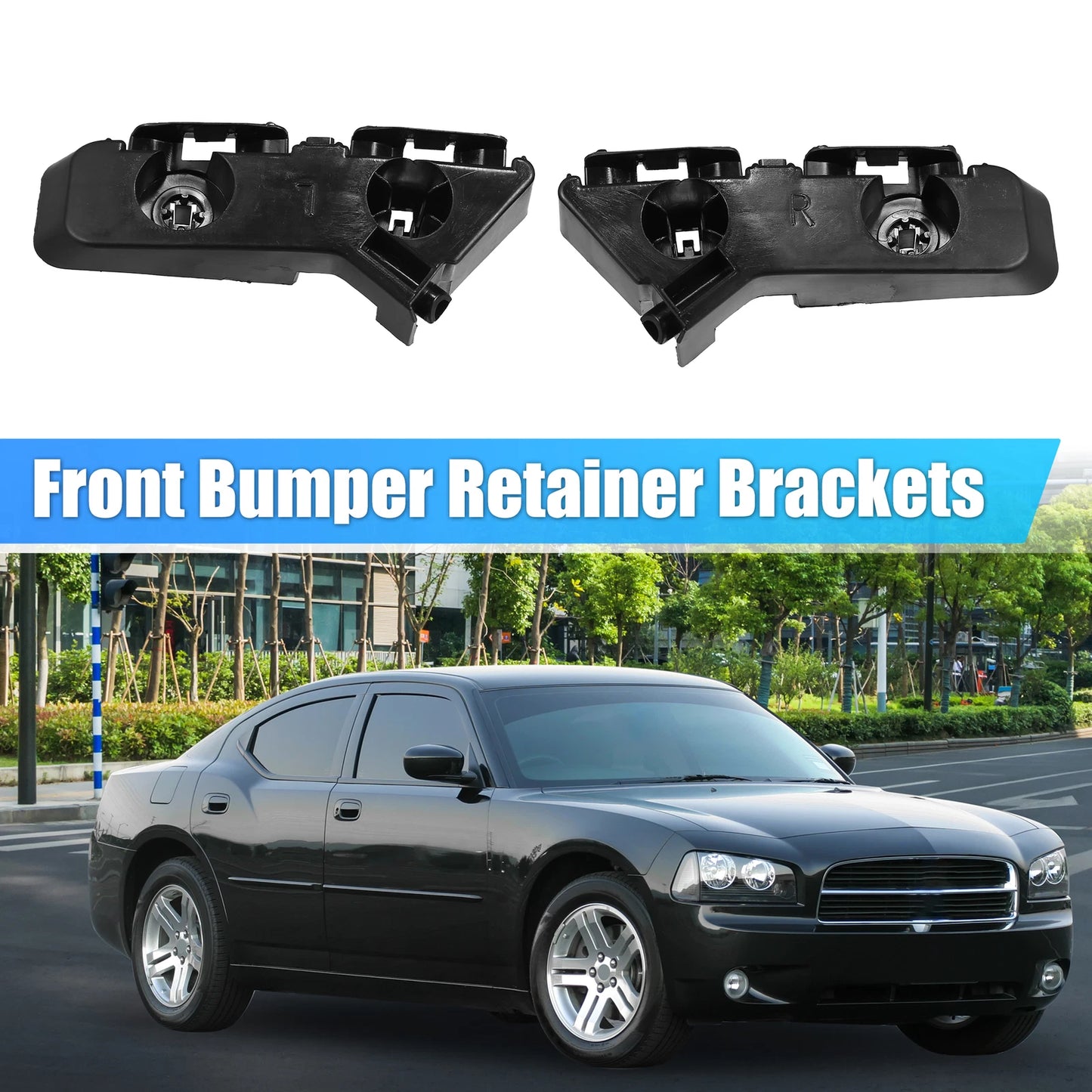 1x Left & Right Front Bumper Bracket for Dodge Charger (2011 - 2014)