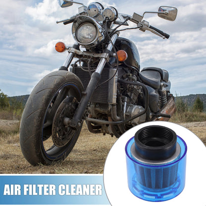 Air Filter Cleaner Straight 42mm/1.65" for Most Motorcycles Blue
