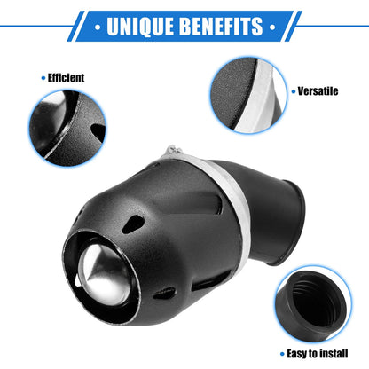 Universal Motorcycle Air Filter 35mm 1.38in ID 90x60mm Aluminum Alloy Black