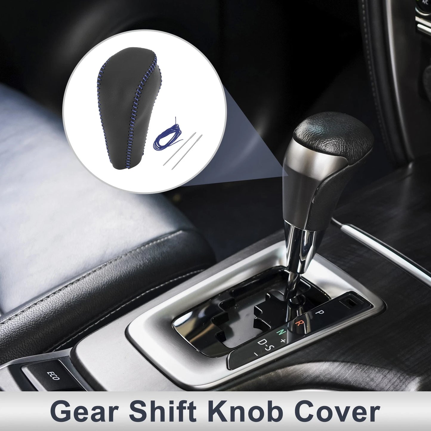Gear Shift Knob Cover Black Blue for Chevrolet Cruze (2011-2015)