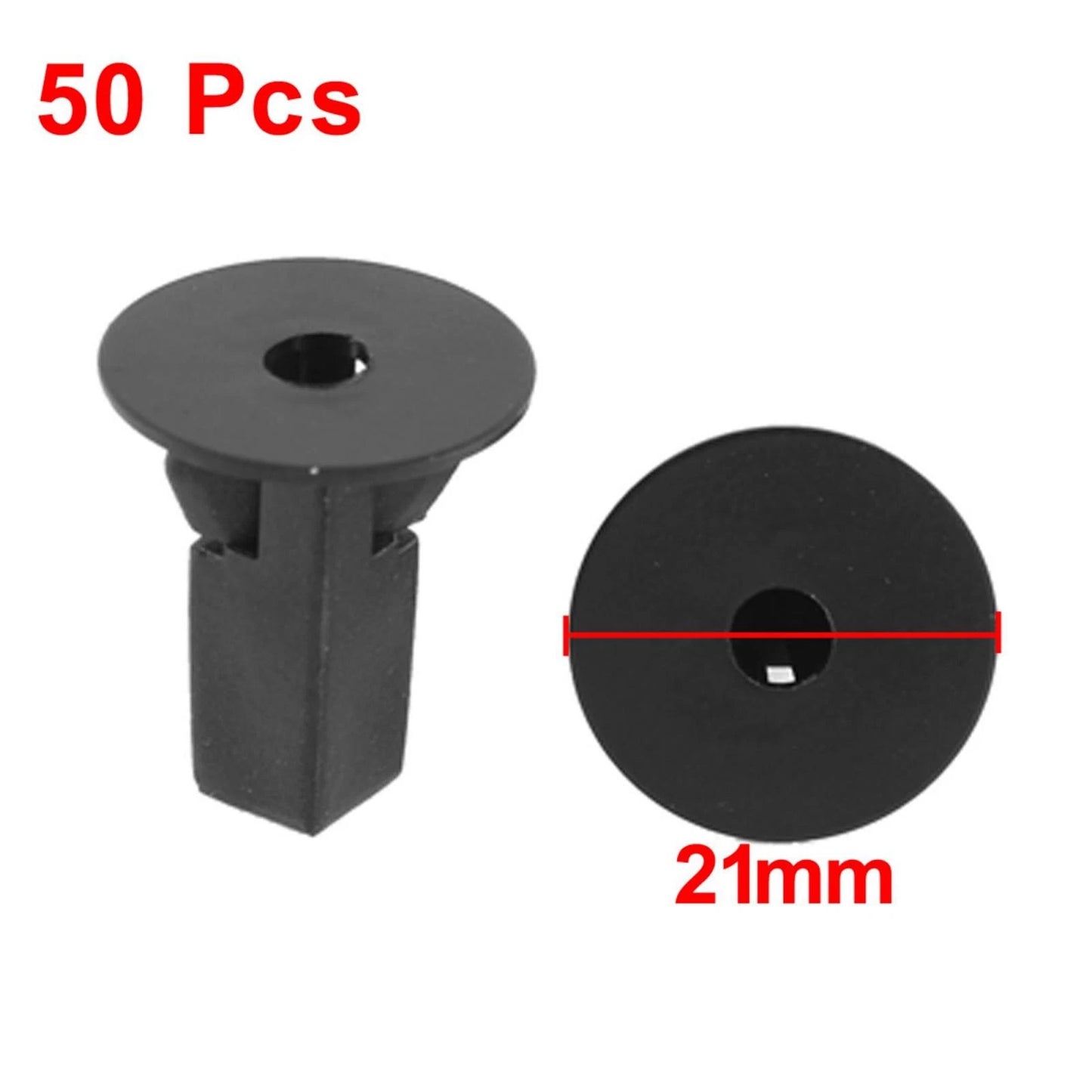 50 x Black Plastic Rivet Mud Interior Mat Clips 8.3x8mm Hole for Toyota Prado