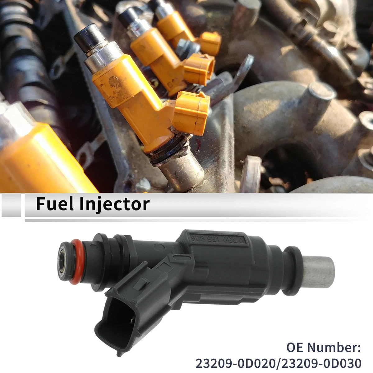 Fuel Injector for Toyota Corolla 1.4 VVT-i (2001-2008) 1 Pc Deep Gray