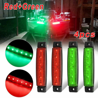4x Boat Navigation LED Lights Stern Light for Boats Starboard Lights Lamps
