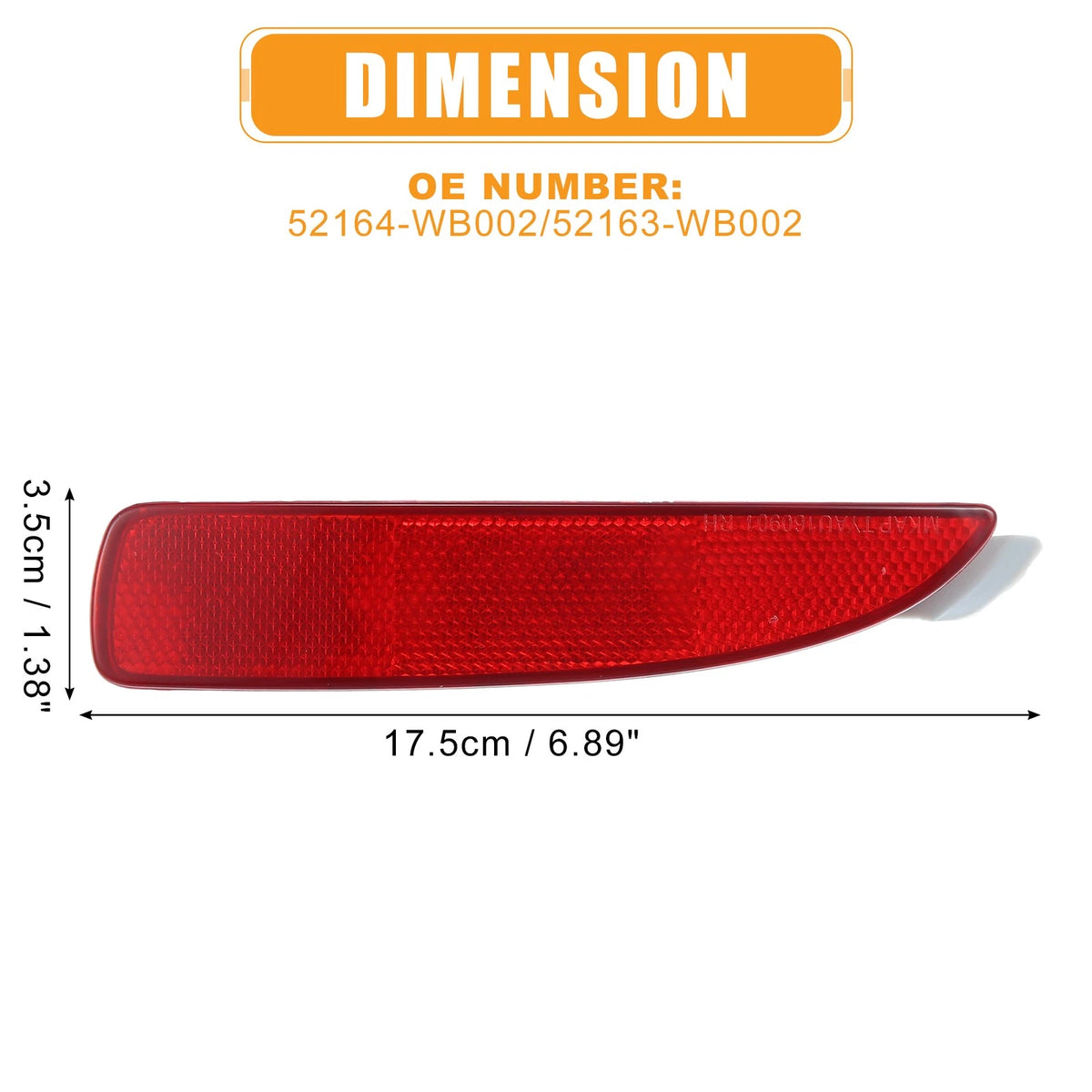 Rear Bumper Reflector for Toyota Yaris (2012-2018) - 1 Pair Side Marker Lights