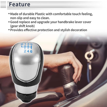 6 Speed Shift Knob for Ford Focus MK2 FL (2008-2011) - Plastic Blue Black Silver