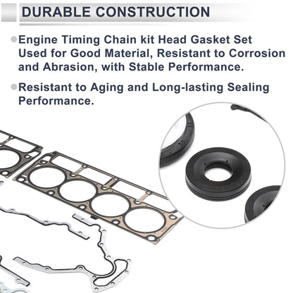 Gen 3 LS Head Gasket Kit 4.8L 5.3L 5.7L for GM Chevy LS1 LS6 LQ4 LQ9 1 Set