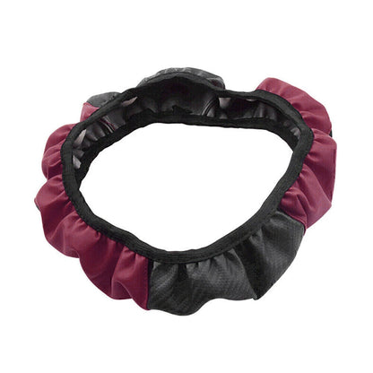 Wine Red Microfiber Leather Steering Wheel Cover 15" for SUV