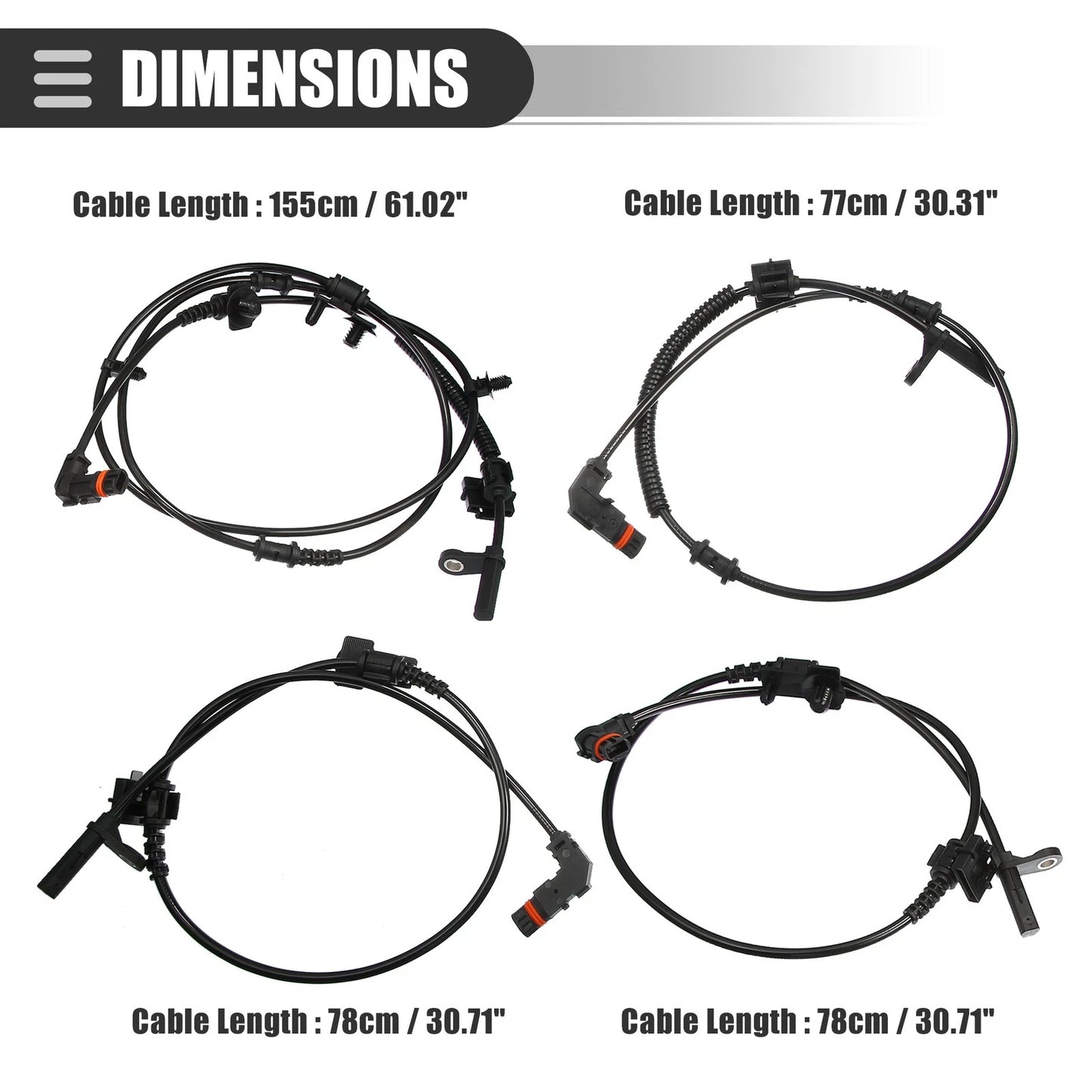 Front Rear Left Right ABS Wheel Speed Sensor for Dodge ALS1931