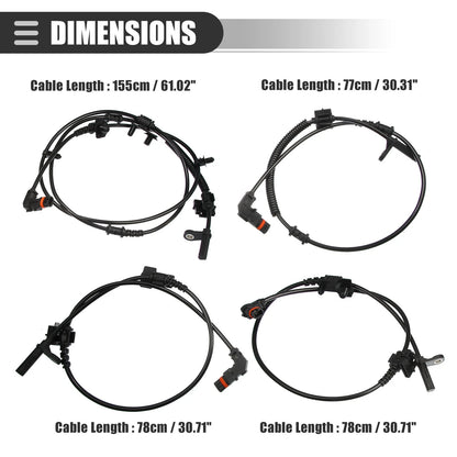 Front Rear Left Right ABS Wheel Speed Sensor for Dodge ALS1931