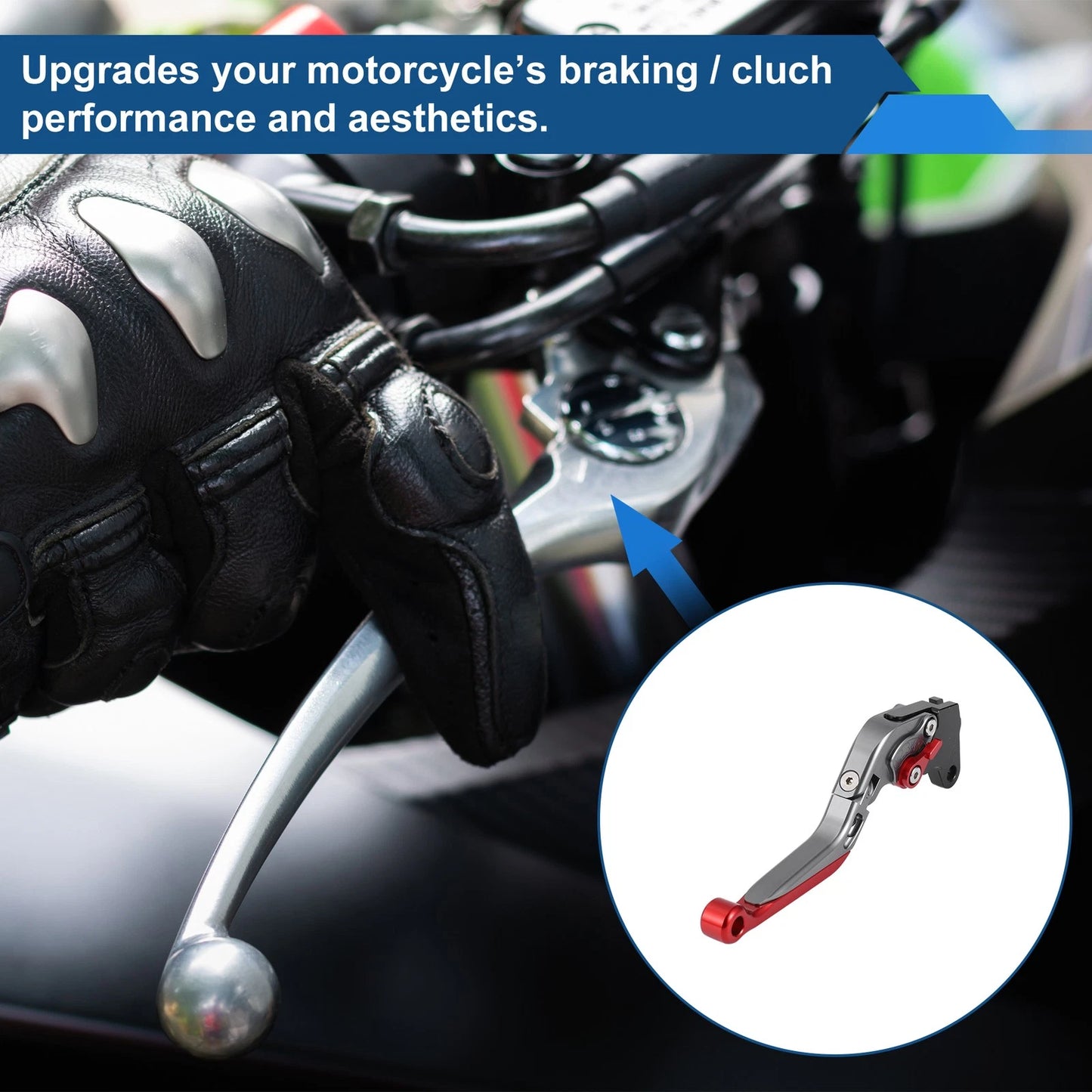 Titanium Red Adjustable Short Long Brake Clutch Levers for Yamaha WR125X (2009–2015)