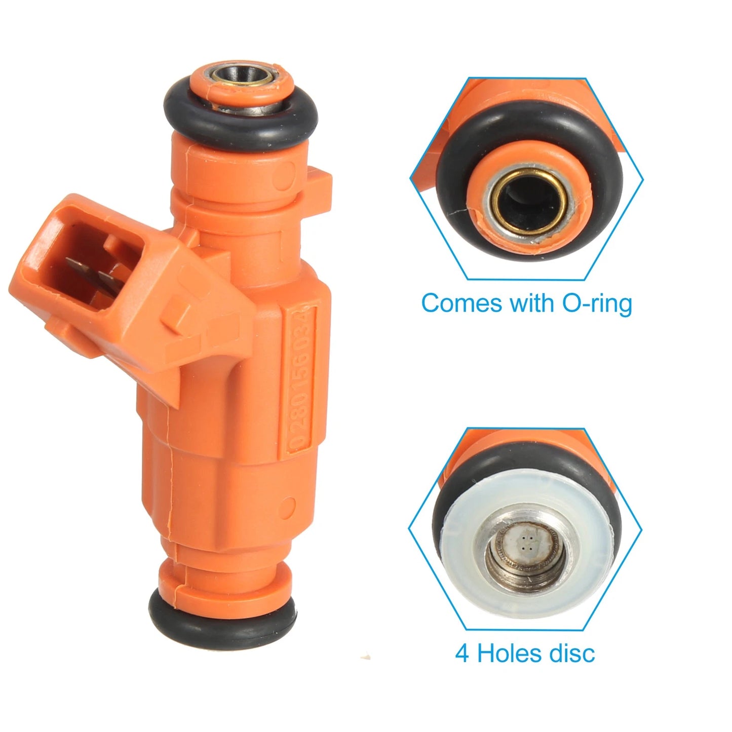 4 Pcs Fuel Injector Nozzle for Citroen C2 C3 Berlingo 1.6L (2003-2010)