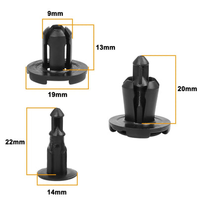 50pcs Push Type Retainer Clips for Mitsubishi Honda