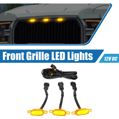LED Front Grille Lights for Ford F150 F250 F350 (2004-2019) Amber