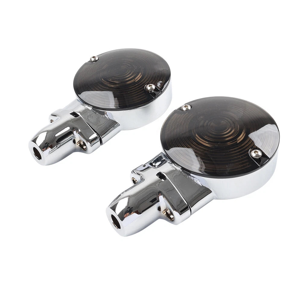 Smoke Lens Front Flat Turn Signal Housing for Harley Fat Boy Heritage Softail