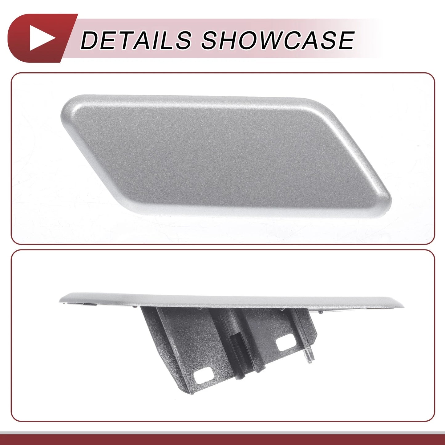 Front Right Washer Nozzle Cover for Subaru Outback (2010-2012) Silver Tone