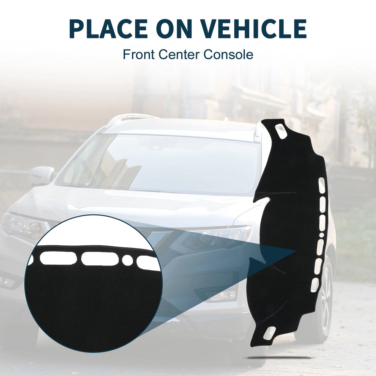 Dashboard Cover Mat for Nissan X-Trail T32 (2013-2024) - Black 1 Set