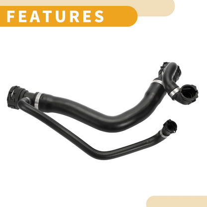 Radiator Hose for BMW 550i (2006-2010) Rubber Black