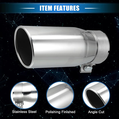 2.8" Inlet 8.5" Length Exhaust Tip for Toyota Tacoma (2005-Present)