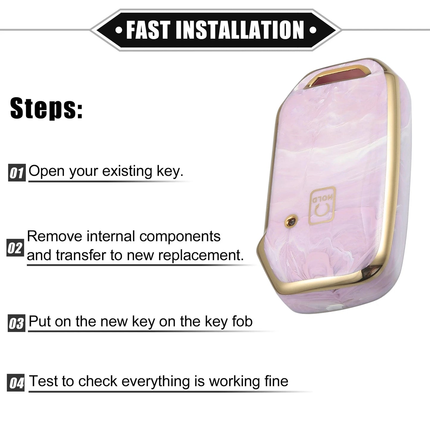 Kia Soul Key Fob Cover Protection 2020-2022 Durable TPU Pink
