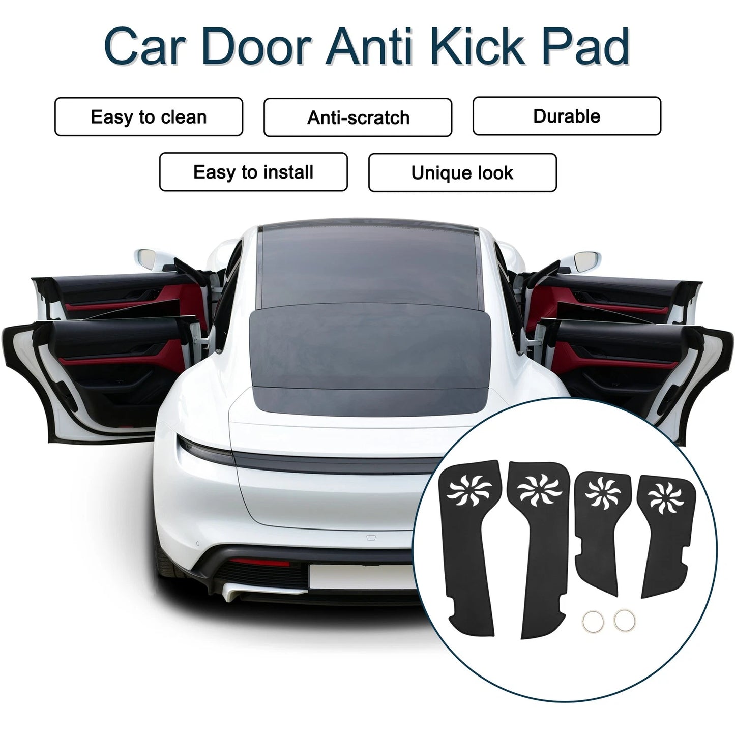 Anti Kick Pad Sticker Protector 1 Set for Toyota Land Cruiser (2008–2021)