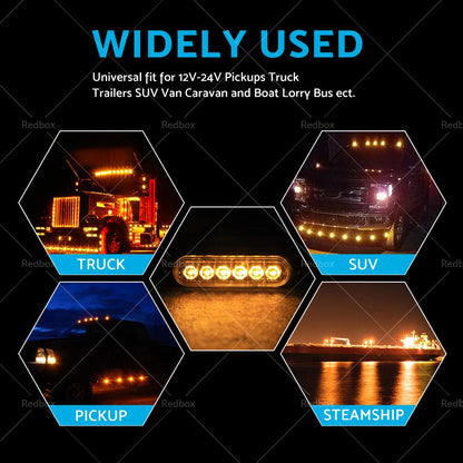 4x 18W LED Strobe Flash Lights for Car Truck Emergency Warning Amber