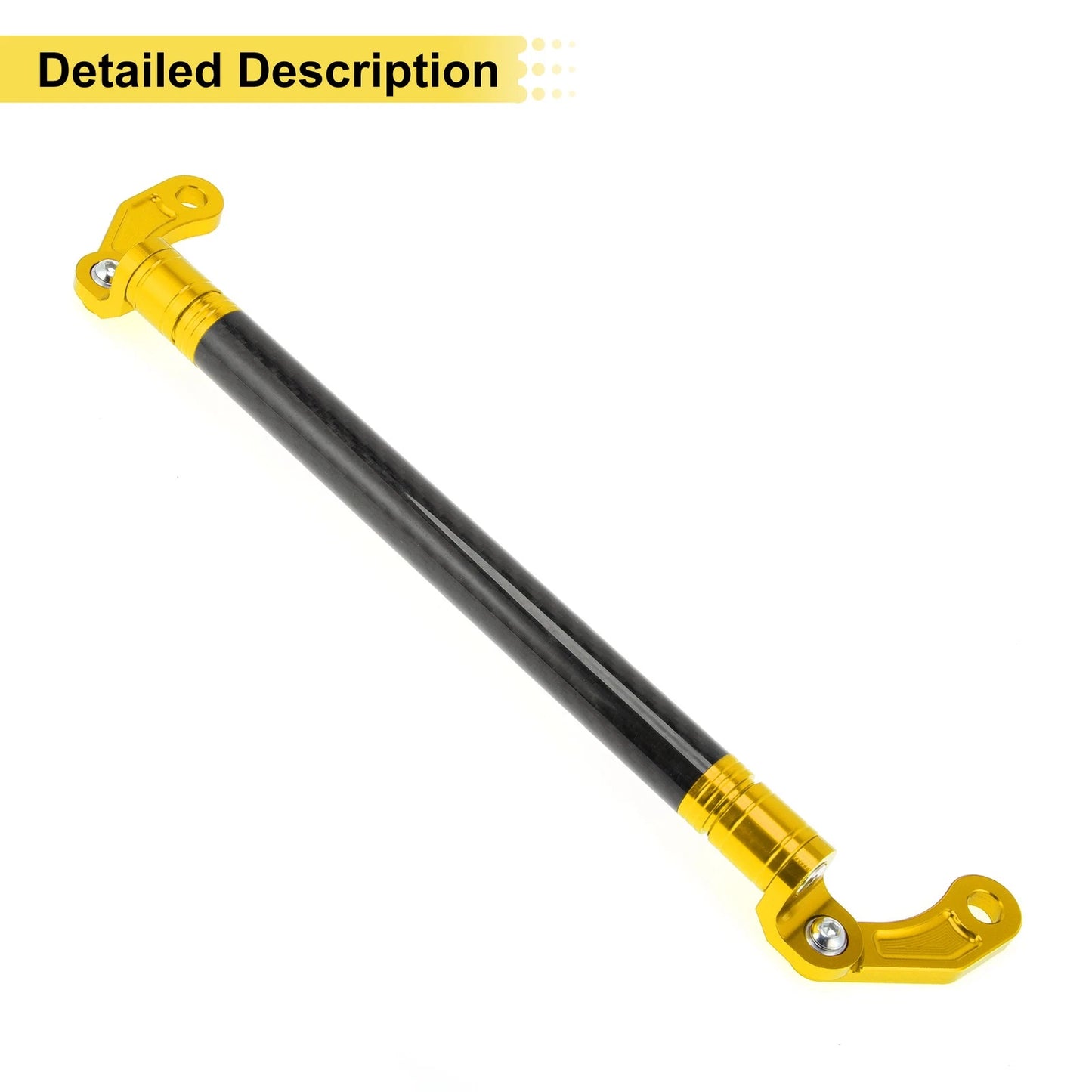 Balance Cross Bar Handlebars for Motorcycle Motorbike 0.39" 10mm Gold Tone