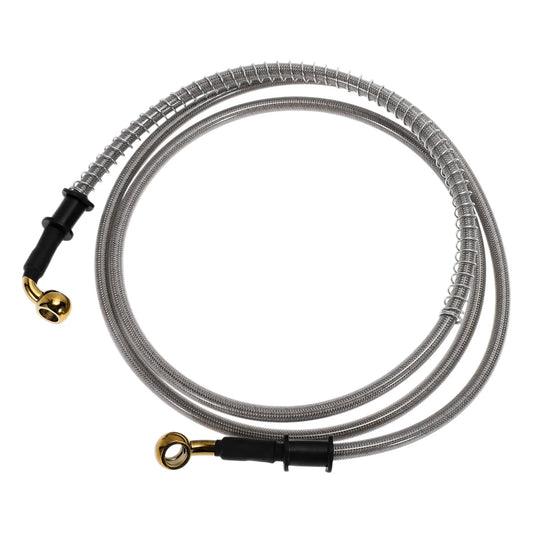 170cm Motorcycle Brake Clutch Oil Hose Line Silver Tone for Make Model