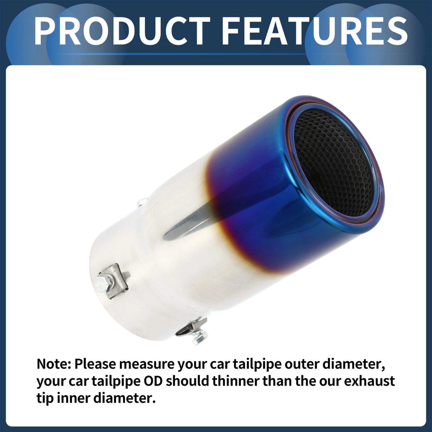 Exhaust Tip 1.5" - 3.1" for Toyota Land Cruiser 150 Prado (2010-2018)