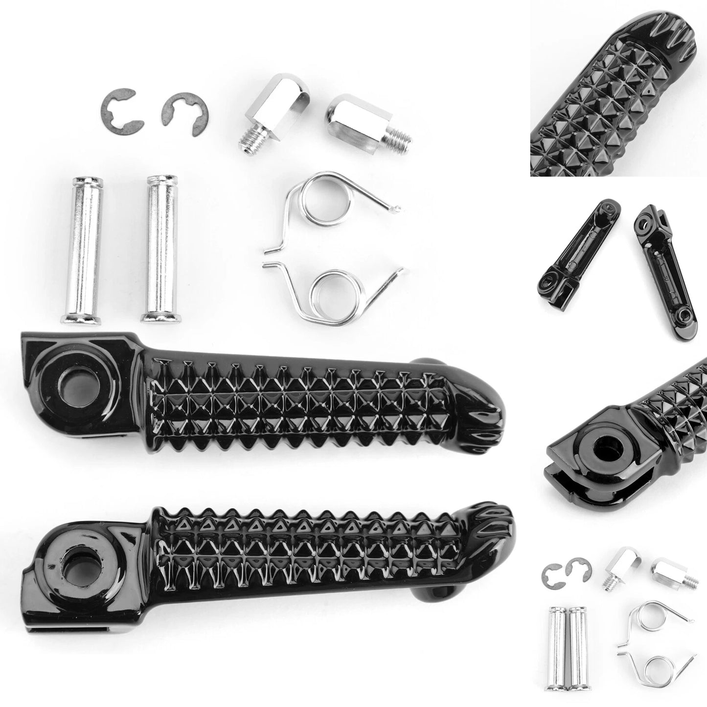 Footrest Pegs for Yamaha YZF R1 (98-14), R6 (99-14), R6S (03-08) Black