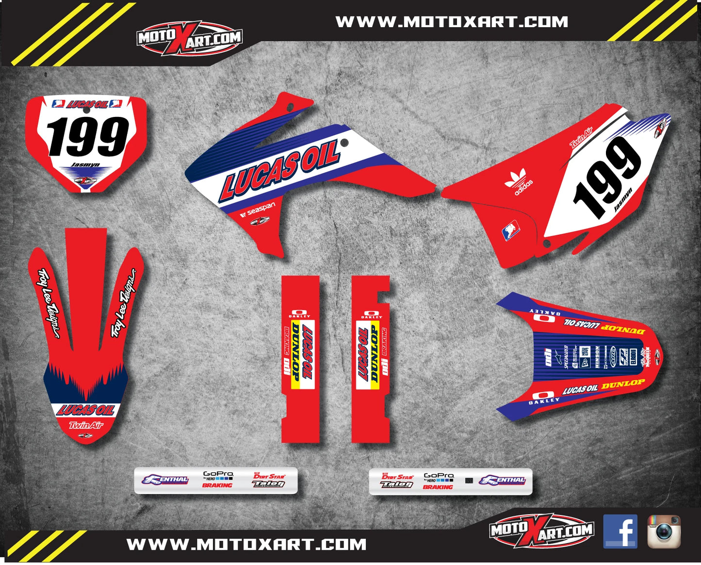Custom Graphics Full Kit for Honda CRF 150F (2015-2017) ACTIVE STYLE Stickers