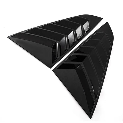 Gloss Black Side Vent Window Louver Scoop Cover for 2024 Ford Mustang GT