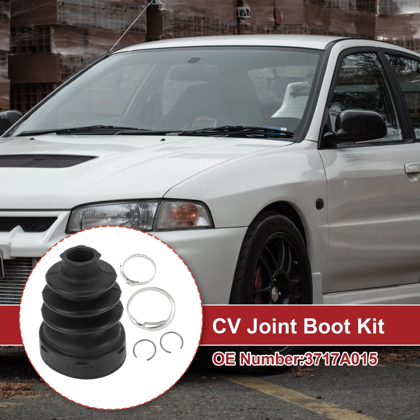 Inner CV Joint Boot Kit w/ Clamps for Mitsubishi Lancer (2012-2017)