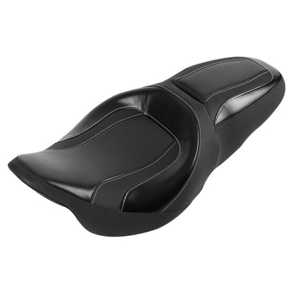 Black Driver Passenger Seat for Harley Electra Road Street Glide (2009-2023)
