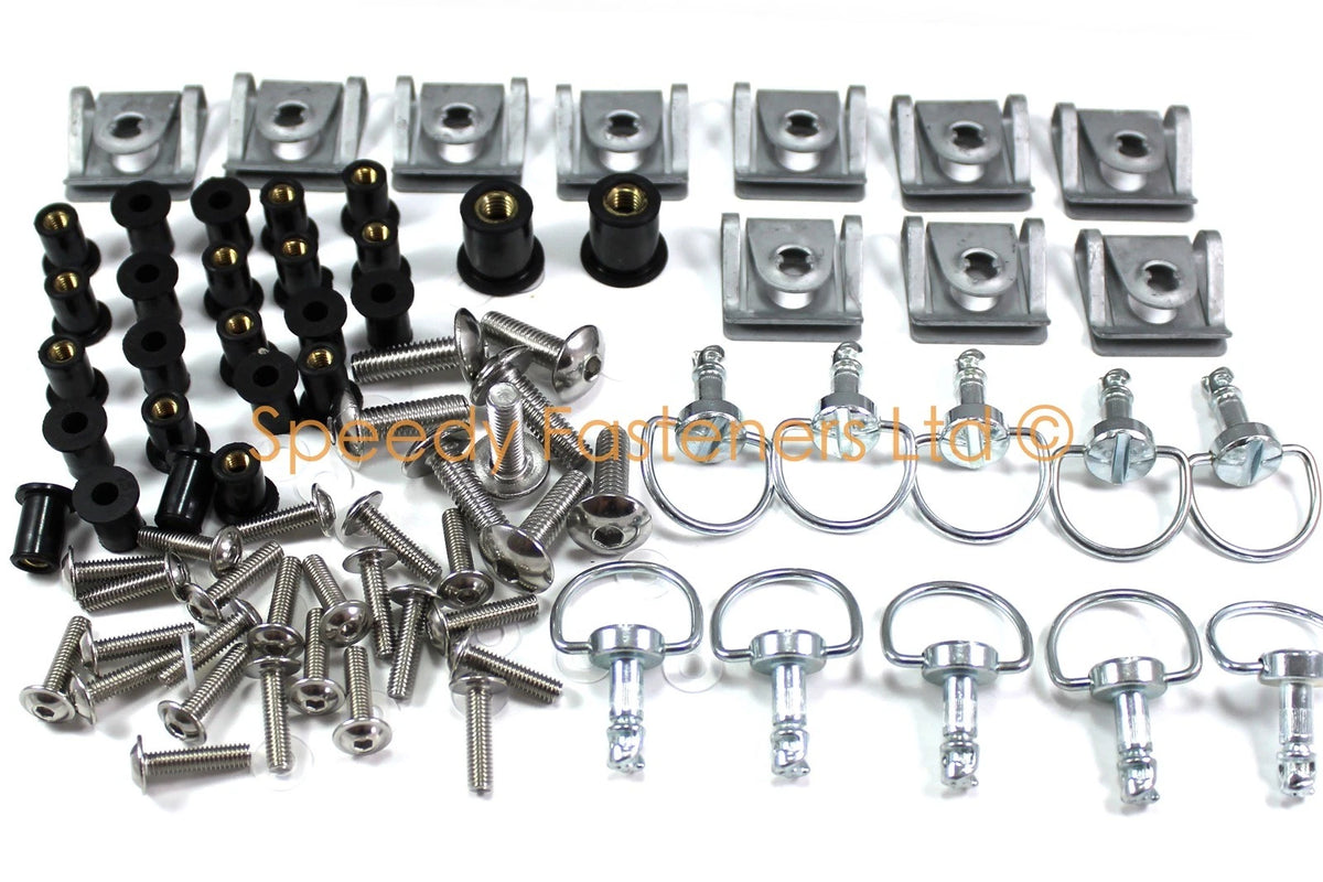 Dzus Verschluss & Edelstahl Verkleidung Frontscheibe for Ducati 748 916 996 998