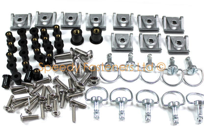Dzus Verschluss & Edelstahl Verkleidung Frontscheibe for Ducati 748 916 996 998